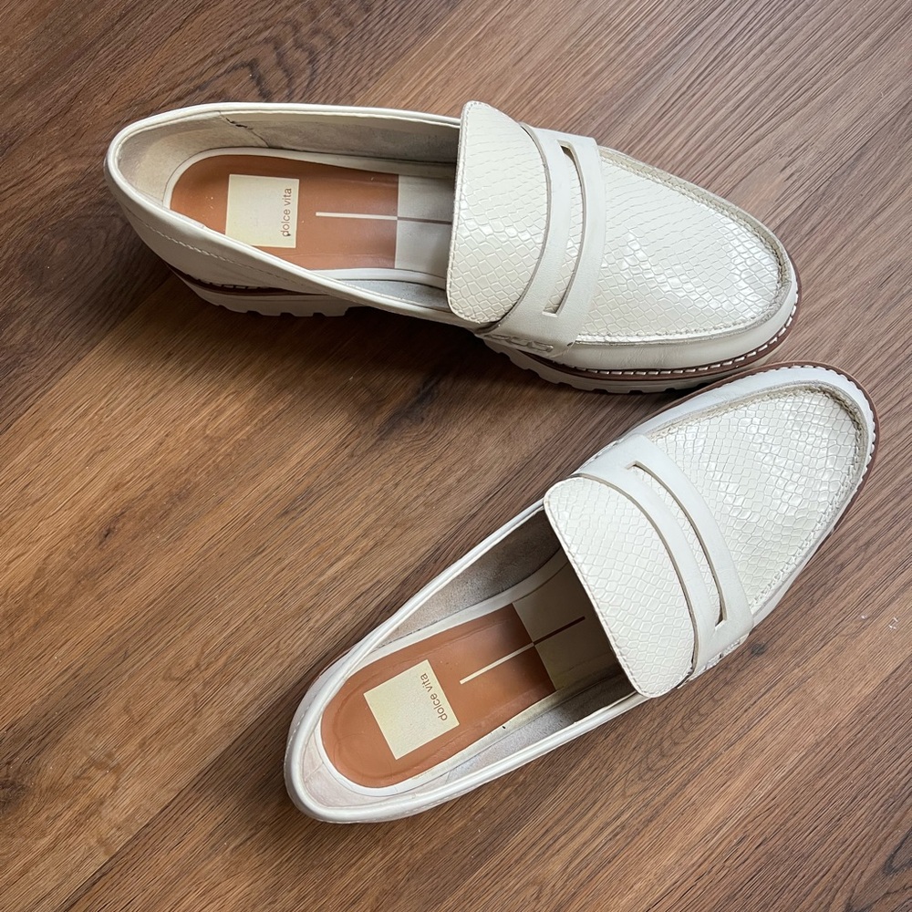 Dolce Vita Reptile Skin Effect Lug Sole Loafers